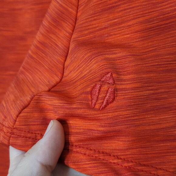 Women's Orange Space Dye Ruched Side Athletic Skirt Size M - Picture 5 of 9